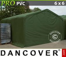 Tente 6x6x3,7m PVC, Vert