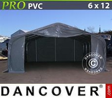 Tente 6x12x3,7m PVC, Gris