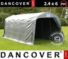 Tente 2,4x6x2,34m PVC, Gris