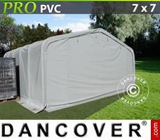 Tente 7x7x3,8m PVC, Gris