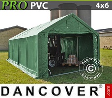 Tente 4x6x2x3,1m, PVC, Vert