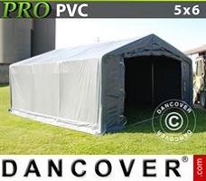 Tente 5x6x2x2,9m, PVC, Gris