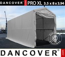 Tente 3,5x8x3,3x3,94m, PVC, Blanc