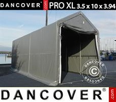 Tente 3,5x10x3,3x3,94m, PVC, Gris
