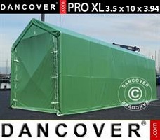 Tente 3,5x10x3,3x3,94m, PVC, Vert