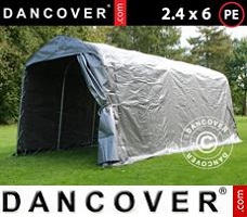 Tente 2,4x6x2,34m PE, Gris