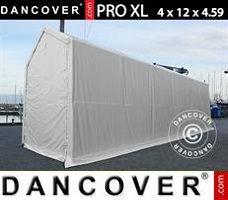 Tente 4x12x3,5x4,59m, PVC, Blanc