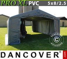 Tente 5x8x2,5x3,3m, PVC, Gris