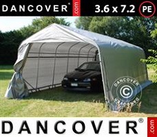 Tente 3,6x7,2x2,68m PE, Gris