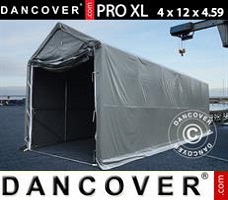 Tente 4x12x3,5x4,59m, PVC, Gris