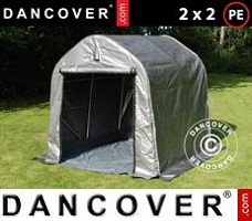 Tente 2x2x2m PE, avec couverture de sol, Gris
