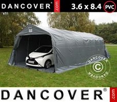 Tente 3,6x8,4x2,68m PVC, avec couverture de sol, Gris