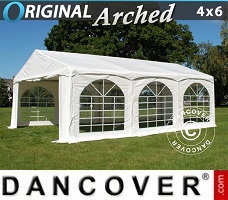 Tente de réception 4x6m PVC, Arched, Blanc