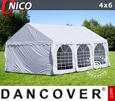 Tente de réception UNICO 4x6m, Blanc